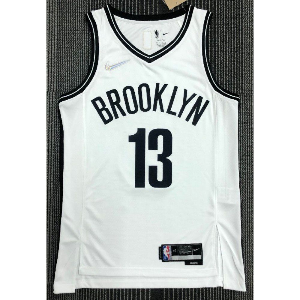 Men's Brooklyn Nets James Harden #13 White 2021 Swingman NBA Jersey - Icon Edition-Pro Kit Vault | Brand New 26/27 Sports Jerseys